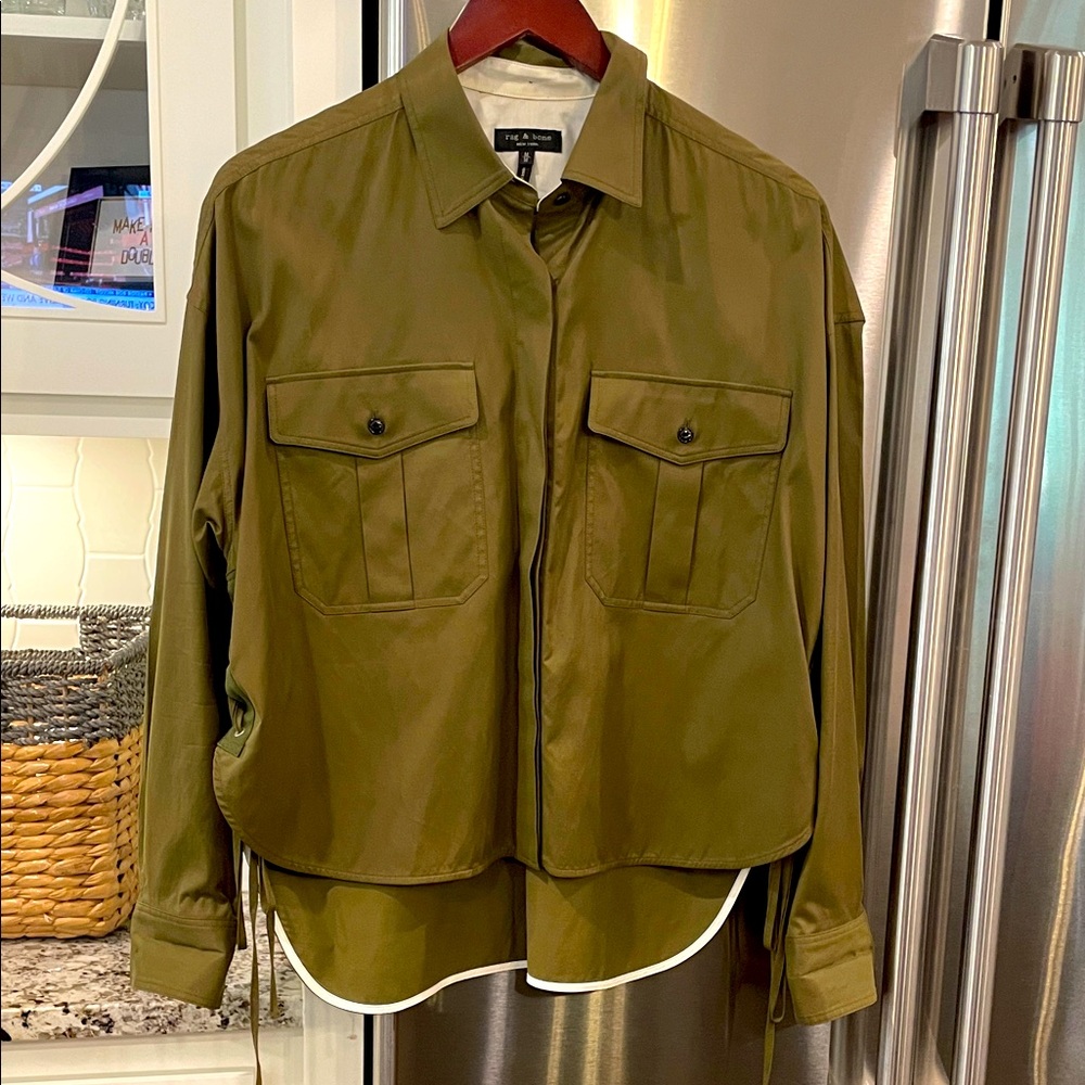 rag & bone Olive Green Button-Up Shirt